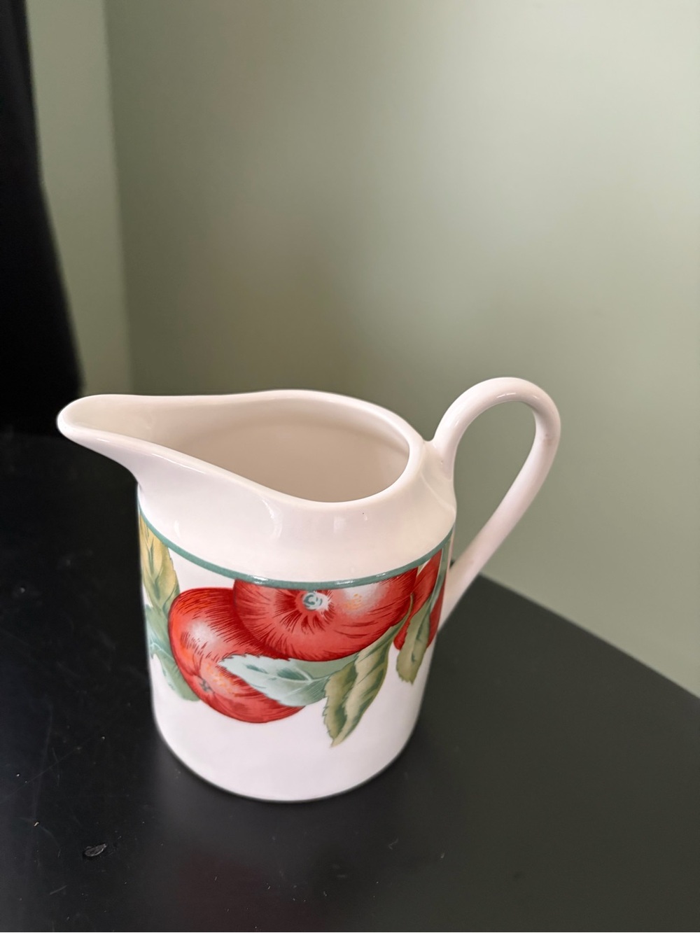 Avon Julia Pople Country Fruit Collection Apple Decorated Ceramic Creamer